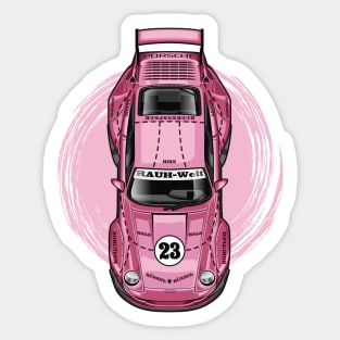 Retro RWB 993 Pink Sopranos Sticker